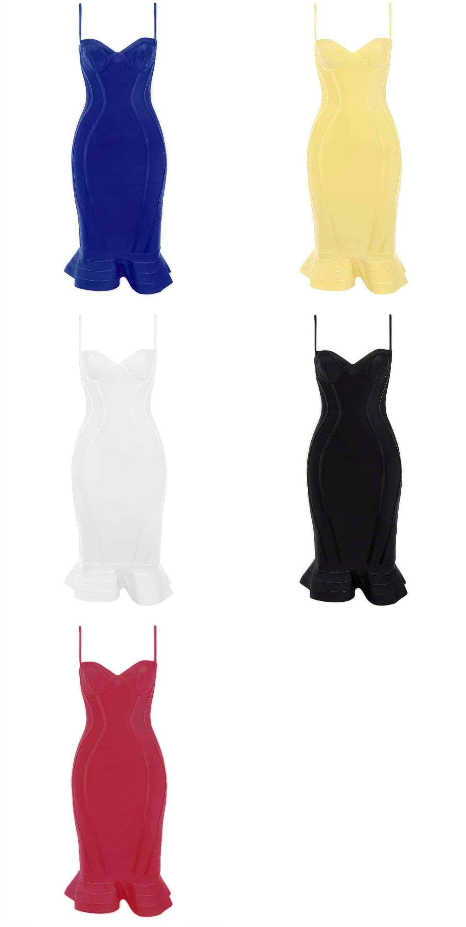 Rayon Strappy Bustier Mermaid Dress