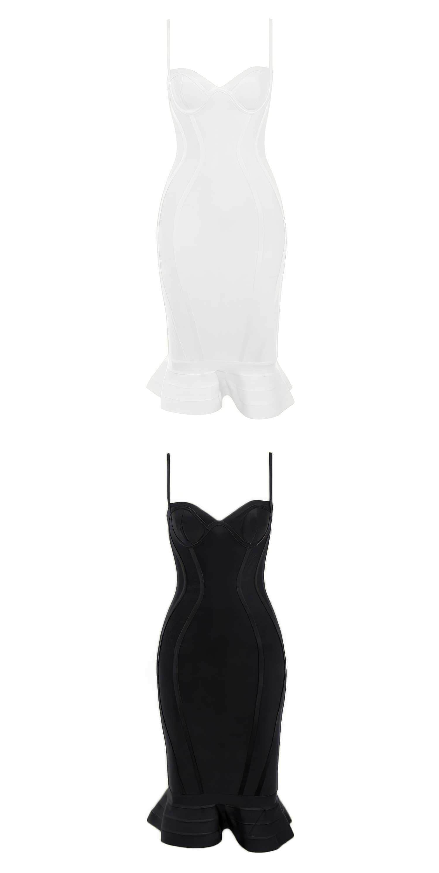 Rayon Strappy Bustier Mermaid Dress