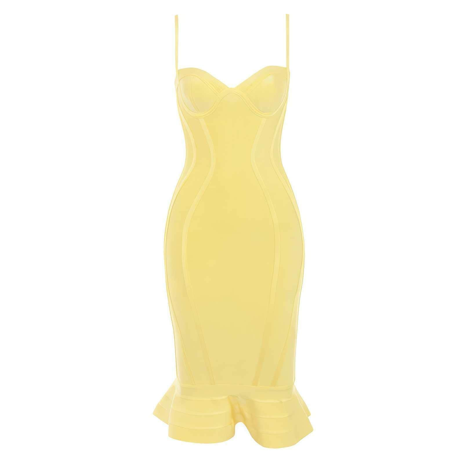 Rayon Strappy Bustier Mermaid Dress