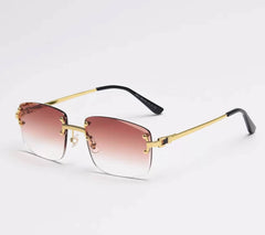 Rectangular Slim Ultra Eyewear Tea/Gold / Resin