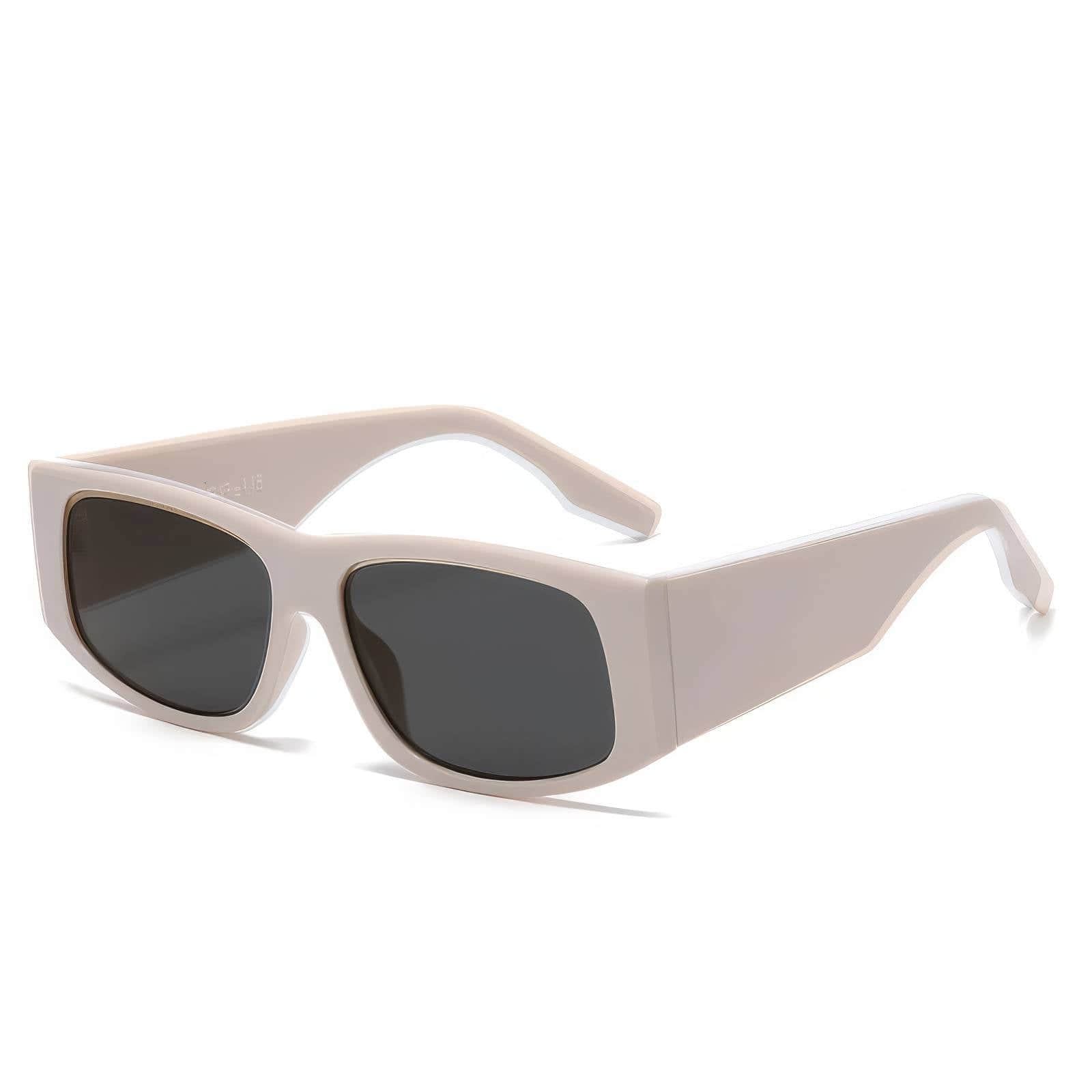 Rectangular Trendy Eyewear White/Gray / Resin