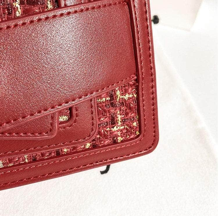 Red Tweed Classy Crossbody Bag