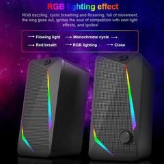 REDRAGON Waltz GS510: PC Gaming Stereo RGB Speakers Black