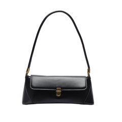 Retro Baguette Bag with Chic Minimalist Flap Detail