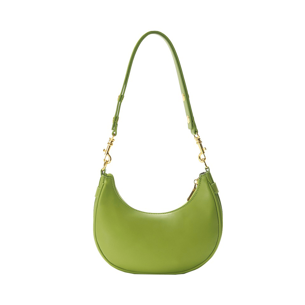 Retro Crescent Shape Underarm Shoulder Bag Green