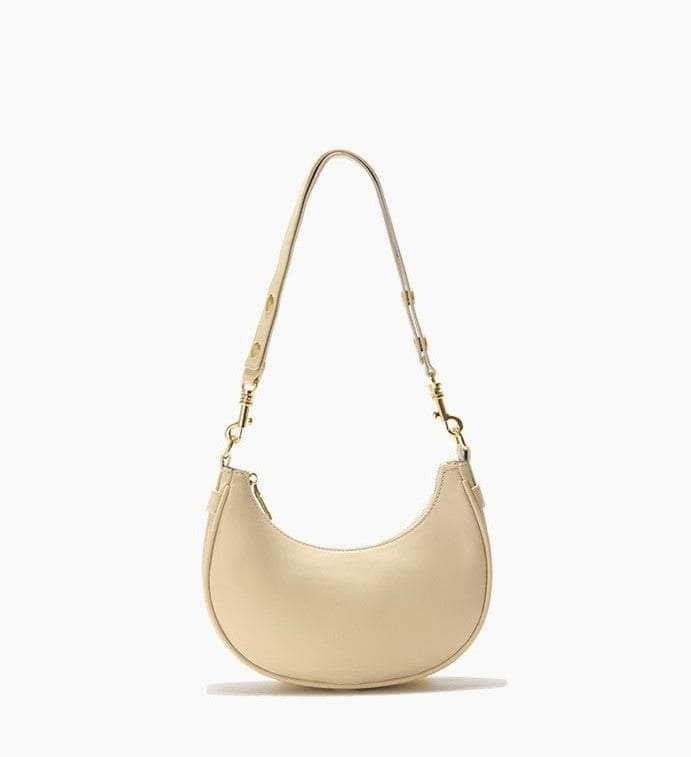 Retro Crescent Shape Underarm Shoulder Bag Tan