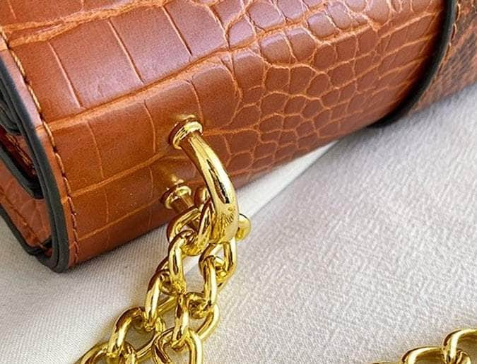 Retro Crocodile Pattern Chain Purse