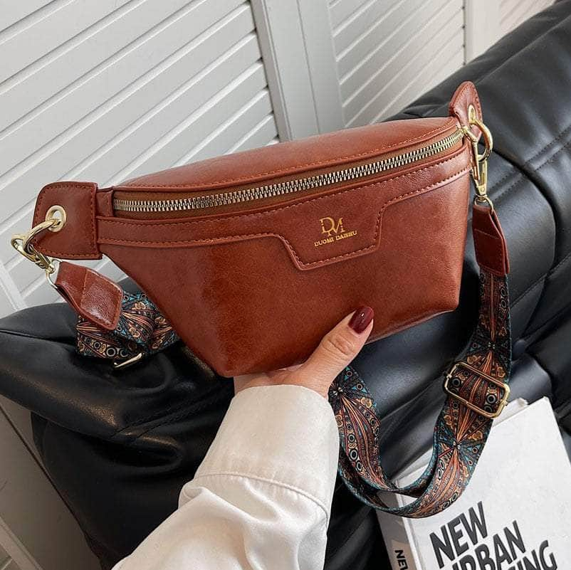 Retro Hip Bum Crossbody Leather Bag