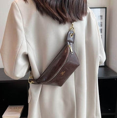 Retro Hip Bum Crossbody Leather Bag