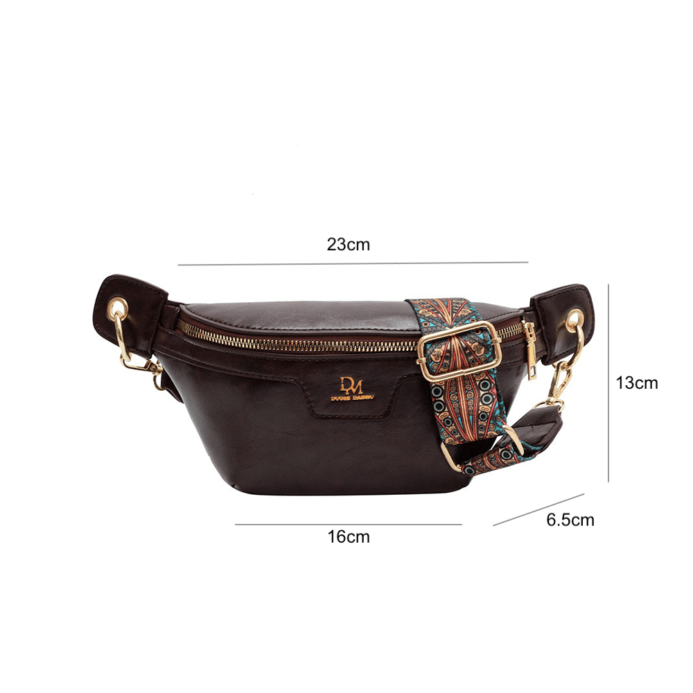 Retro Hip Bum Crossbody Leather Bag