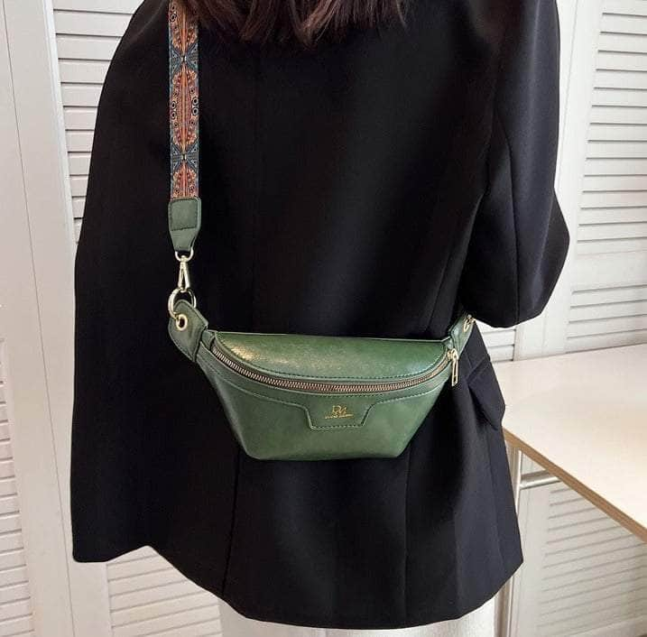 Retro Hip Bum Crossbody Leather Bag