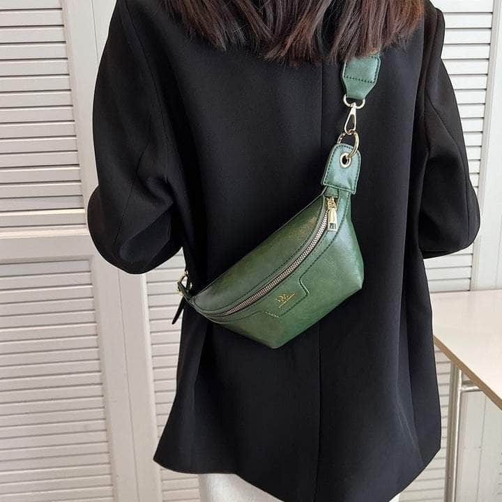 Retro Hip Bum Crossbody Leather Bag