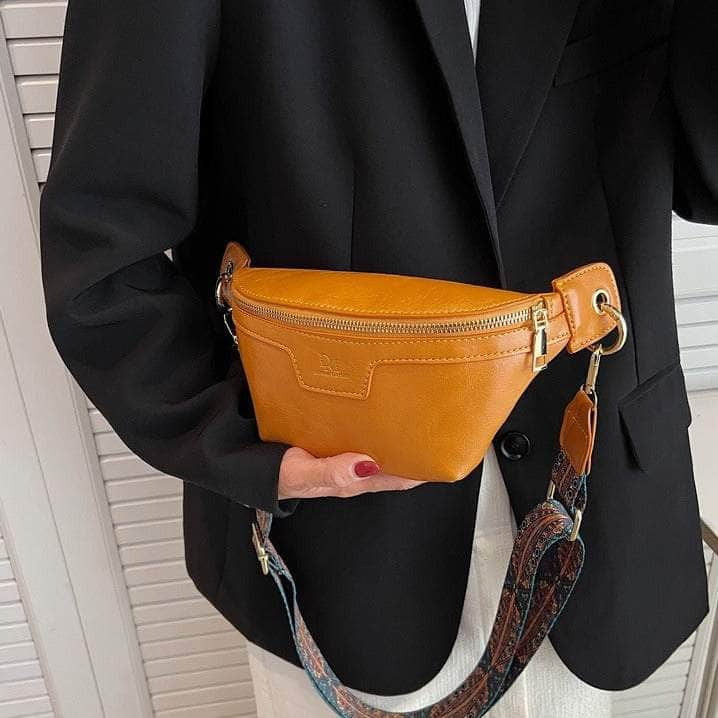 Retro Hip Bum Crossbody Leather Bag