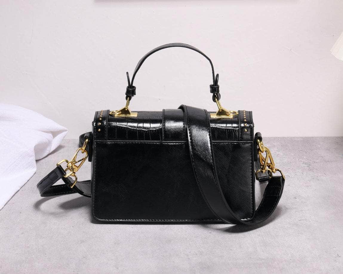 Retro Leather Shoulder Handbag