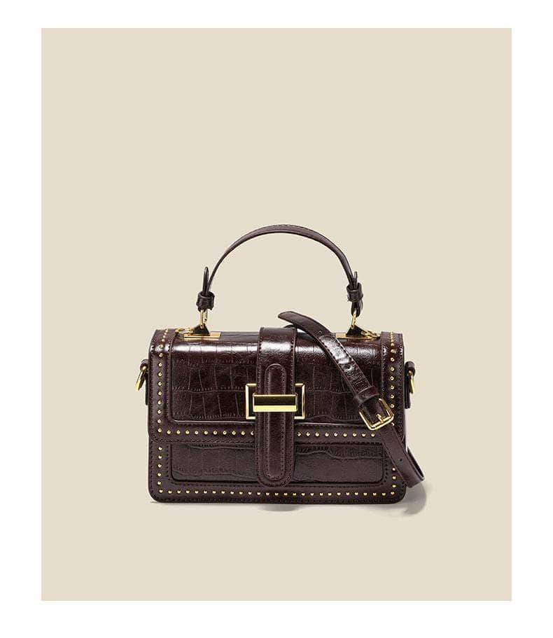 Retro Leather Shoulder Handbag