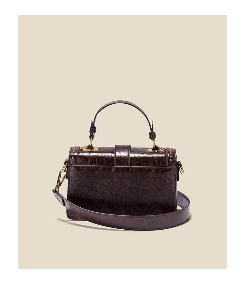 Retro Leather Shoulder Handbag