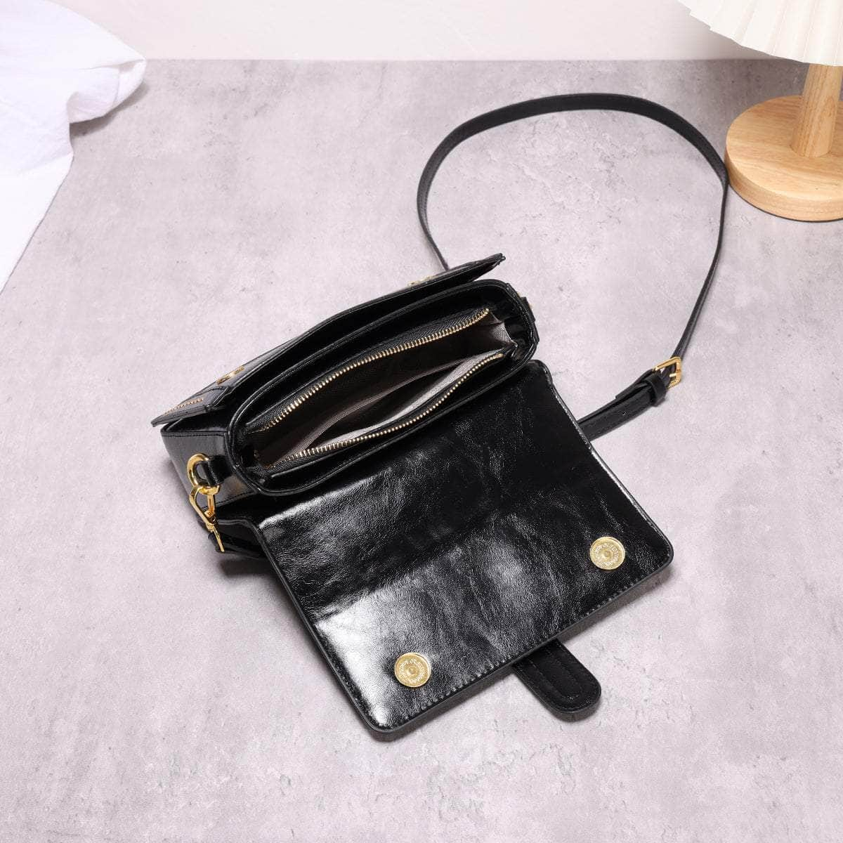 Retro Leather Shoulder Handbag