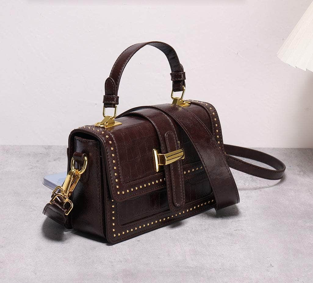 Retro Leather Shoulder Handbag