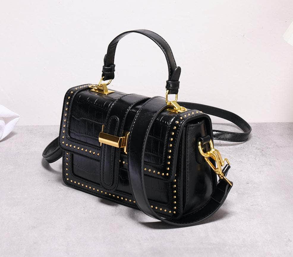 Retro Leather Shoulder Handbag