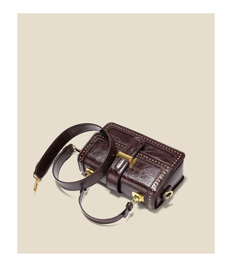 Retro Leather Shoulder Handbag