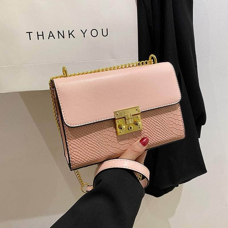 Retro One Shoulder Chain Bag Pink