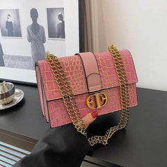 Retro Shoulder Crossbody Flap Bag Pink