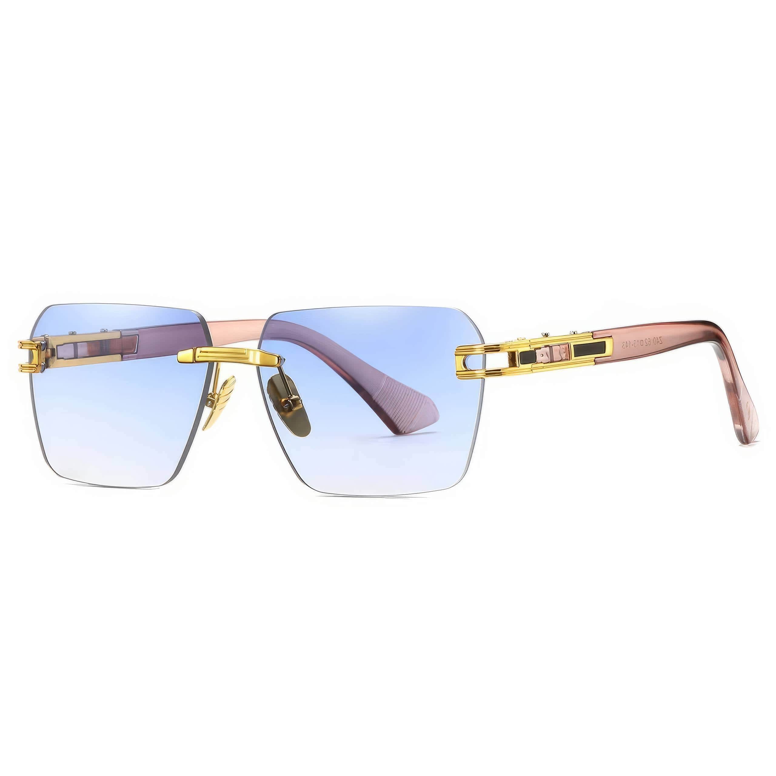 Retro Square Gold Frame Sunglasses