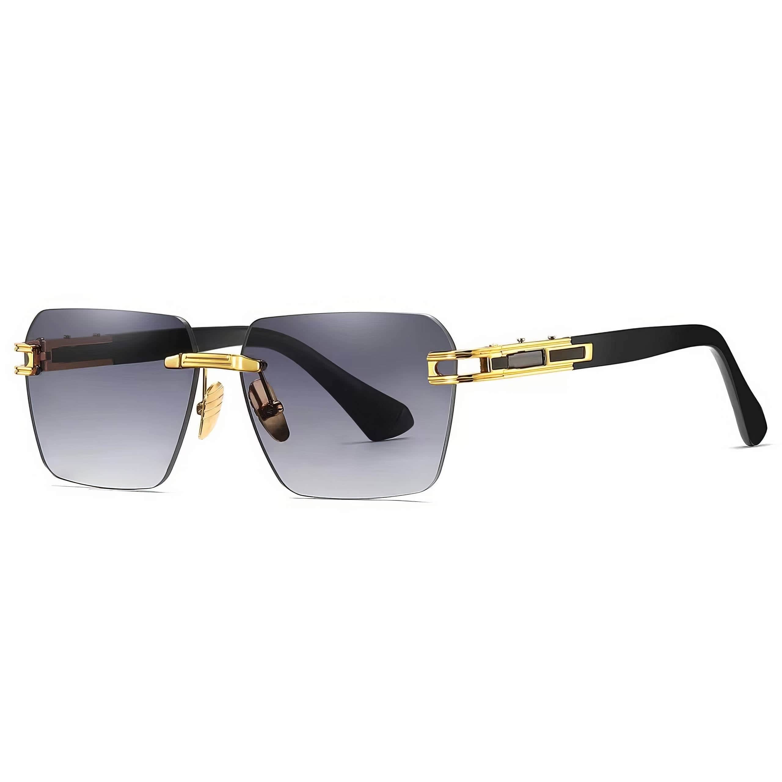 Retro Square Gold Frame Sunglasses