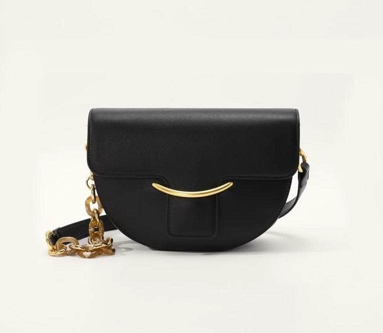 Retro Underarm Crossbody Bag Black