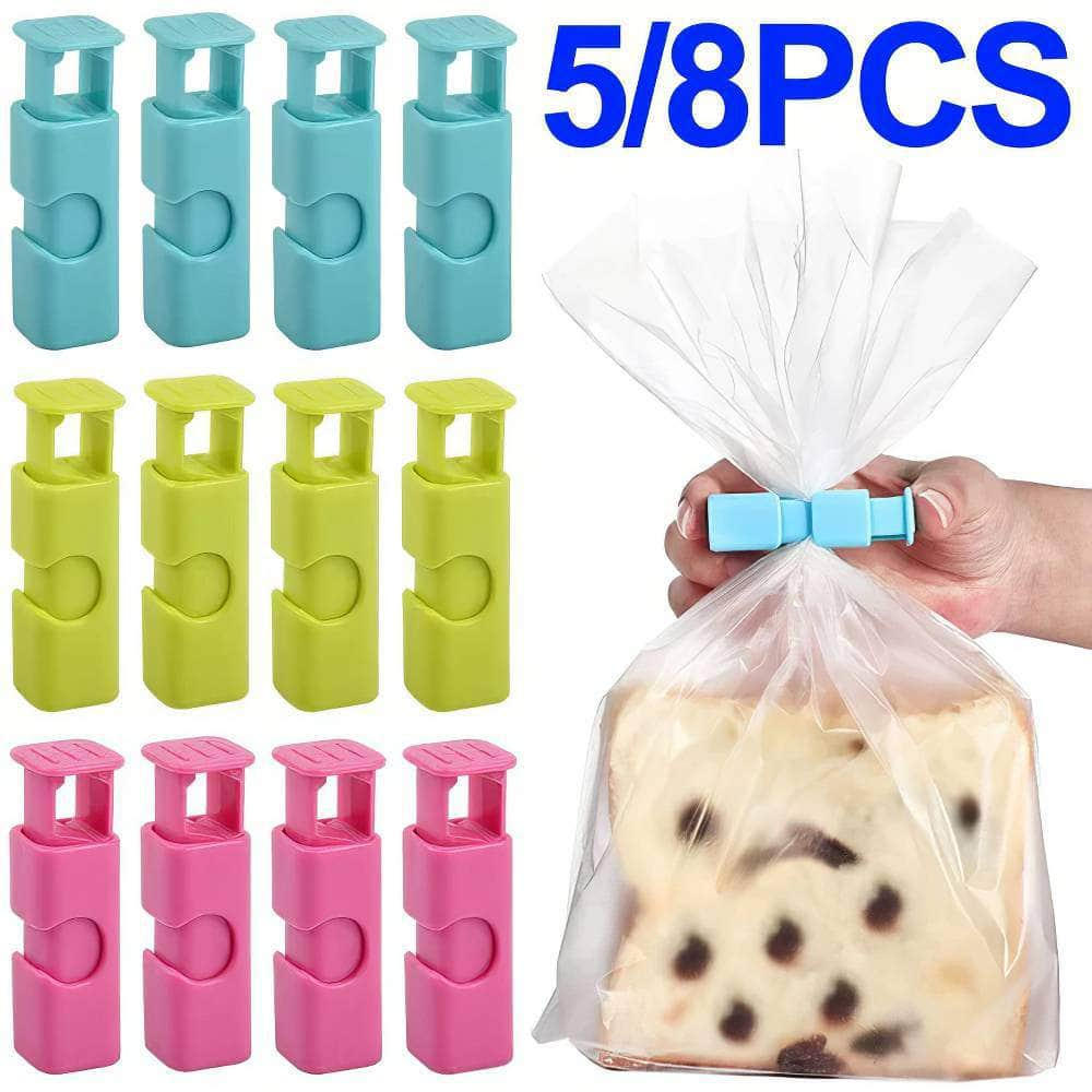 Reusable Food Sealing Clip: Plastic Sealer Clamp for Fresh Food Storage - Snack and Bread Bag Seal, Kitchen Storage Tools