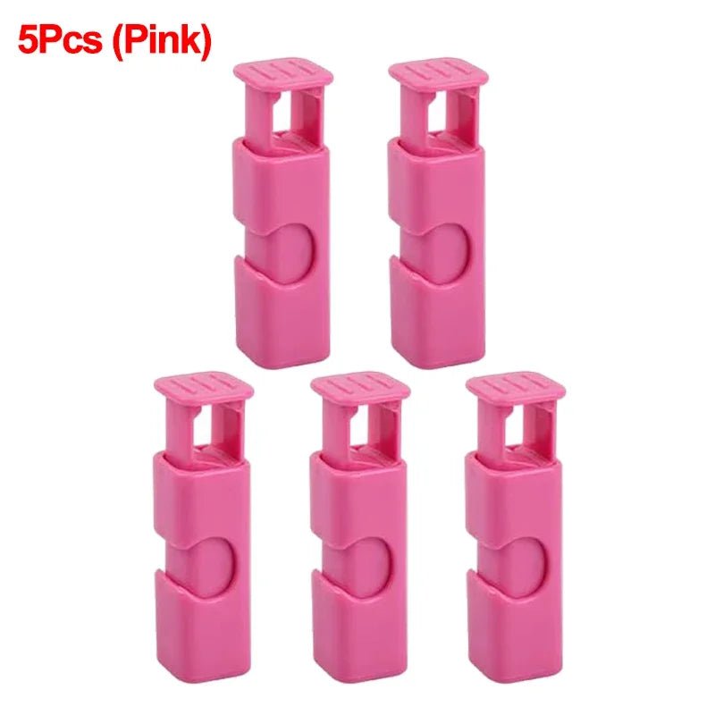 Reusable Food Sealing Clip: Plastic Sealer Clamp for Fresh Food Storage - Snack and Bread Bag Seal, Kitchen Storage Tools 5Pcs (Pink)
