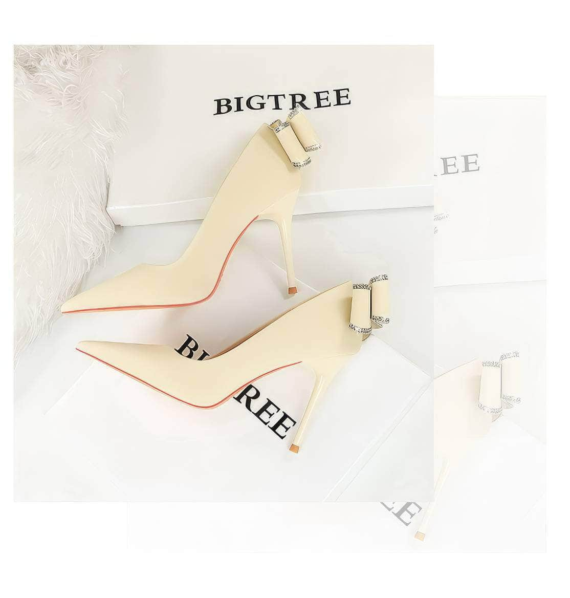 Rhinestone Bow Detailed Banquet Pumps