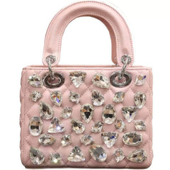 Rhinestone Embellished Top Handle Mini Bag