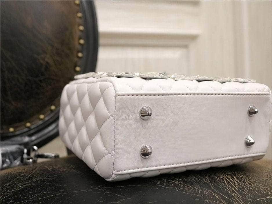 Rhinestone Embellished Top Handle Mini Bag