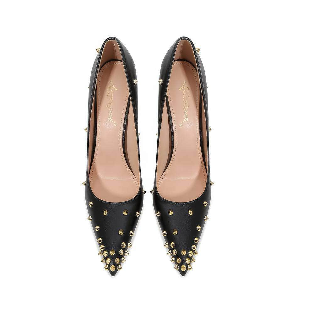 Rivett Studded Leather Court Heels