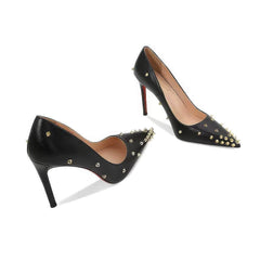 Rivett Studded Leather Court Heels