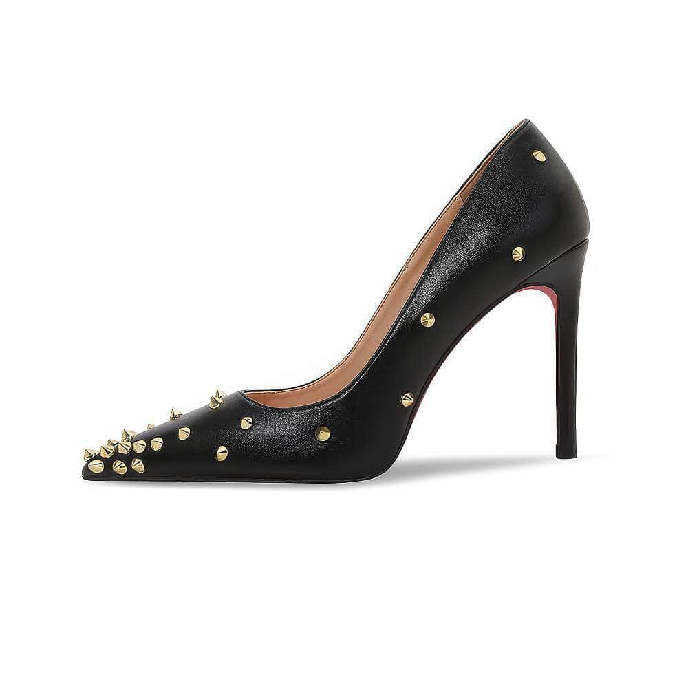 Rivett Studded Leather Court Heels