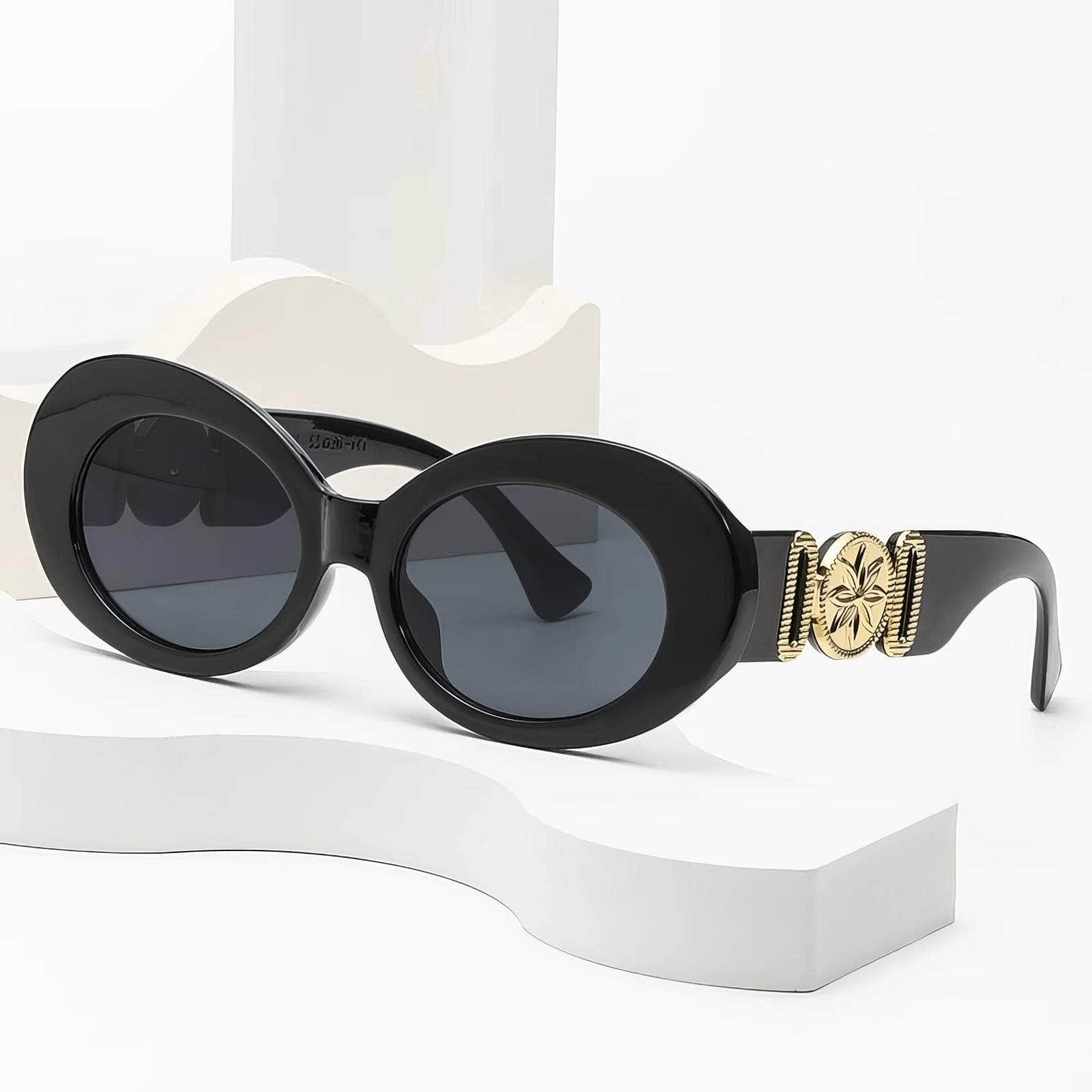 Rose Oval Frame Sunglasses