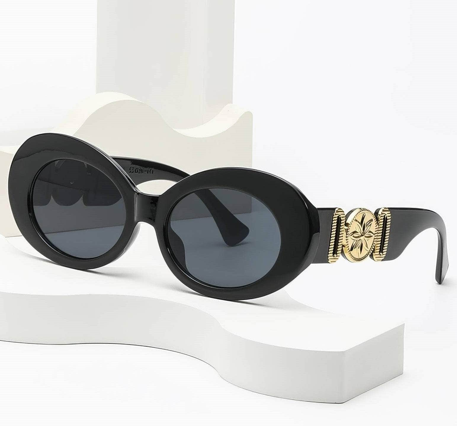 Rose Oval Frame Sunglasses