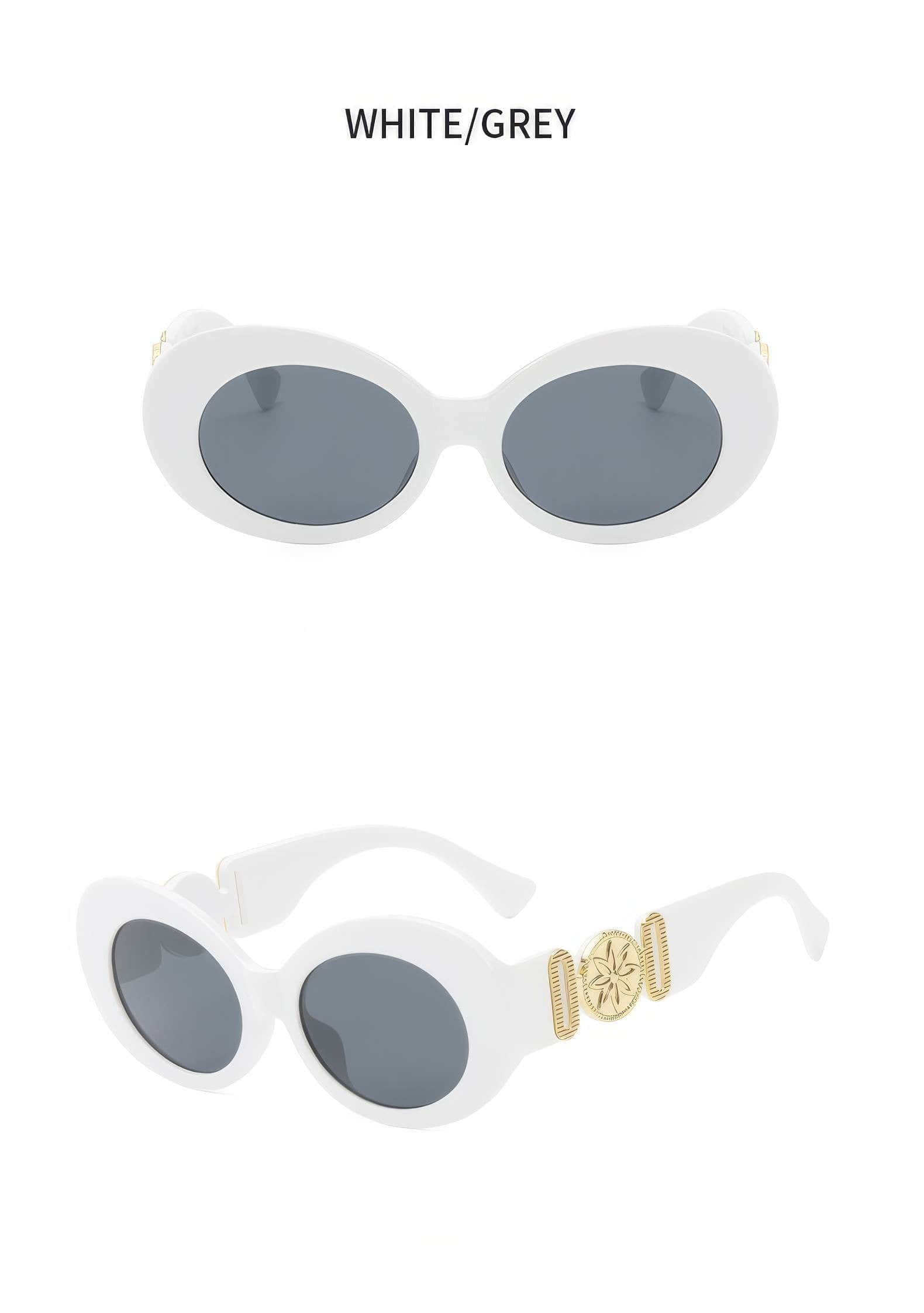 Rose Oval Frame Sunglasses