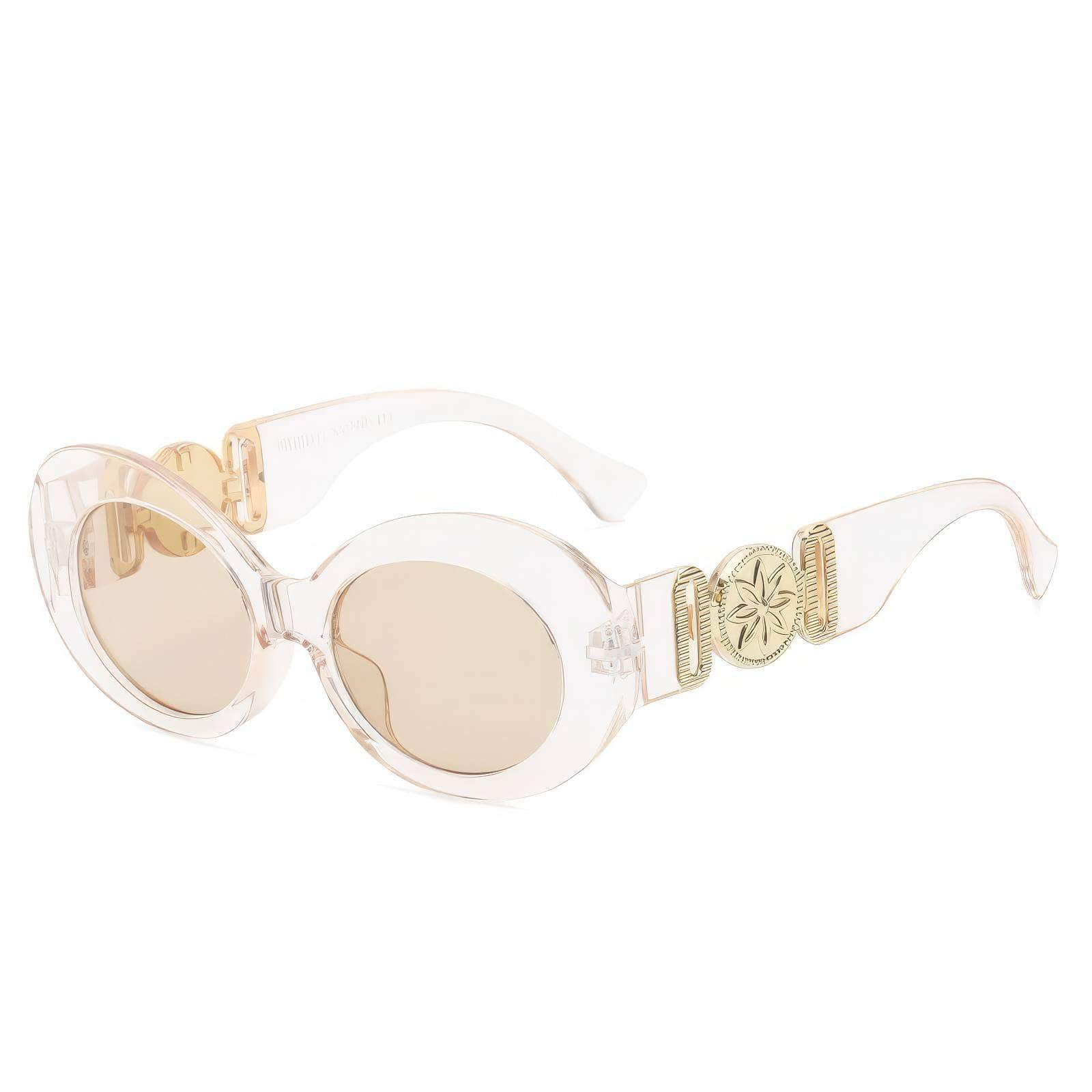 Rose Oval Frame Sunglasses