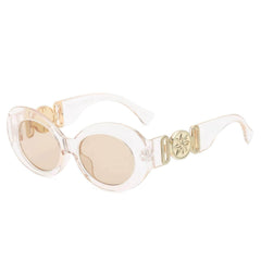 Rose Oval Frame Sunglasses