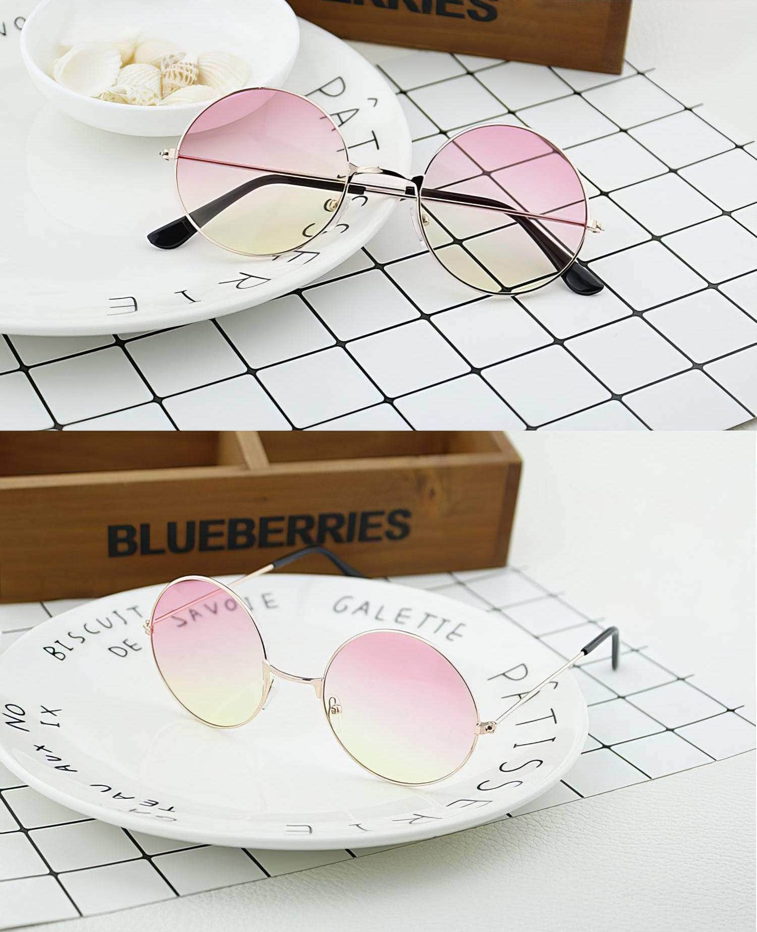 Round Double Colour Sunglasses