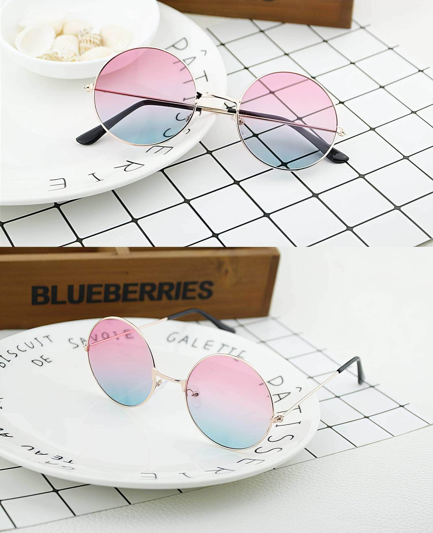 Round Double Colour Sunglasses