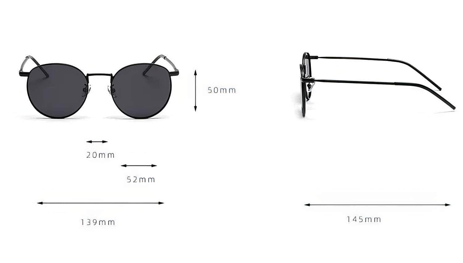 Round Metal Polarised Sunglasses