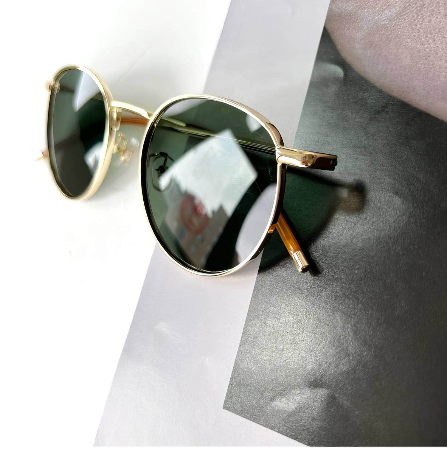 Round Metal Polarised Sunglasses