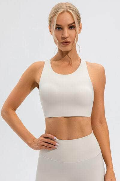 Round Neck Active Tank White / S