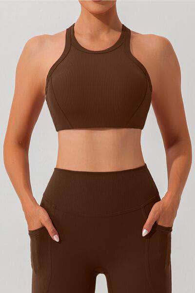 Round Neck Racerback Active Tank Chestnut / S