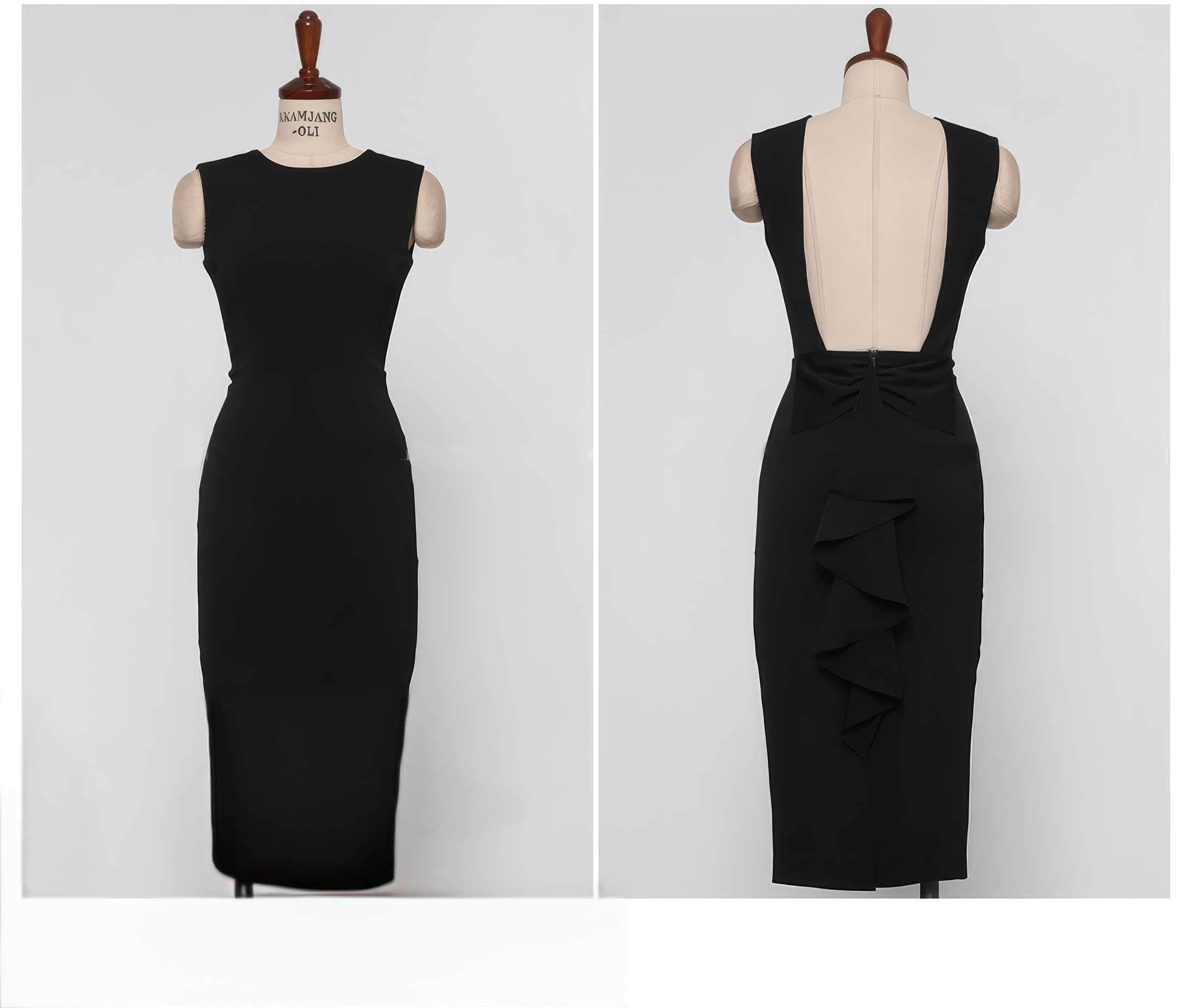 Round Neck Sleeveless Midi Dress