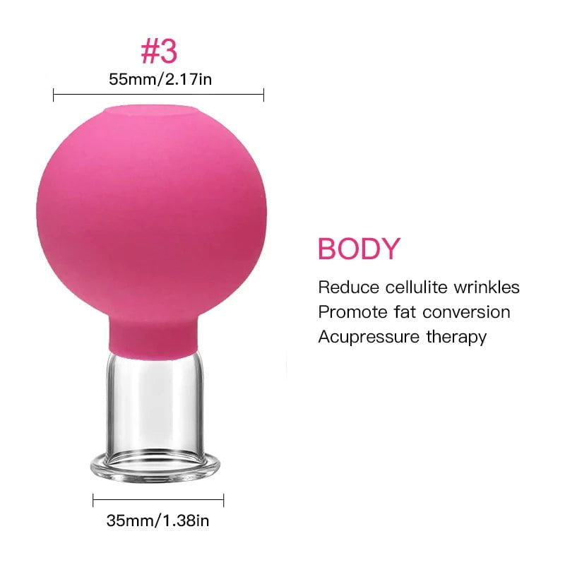 Rubber Face Massager - Vacuum Cupping for Skin Lifting, Anti-Cellulite, and Anti-Wrinkle rose03(Body)